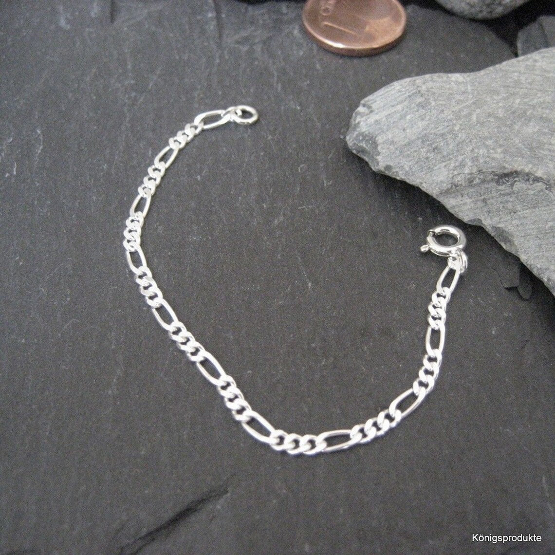 Verlängerungskette - 2,2 mm Figarokette aus 925er Silber
