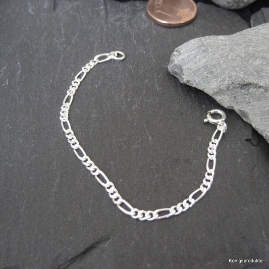 Verlängerungskette - 2,2 mm Figarokette aus 925er Silber
