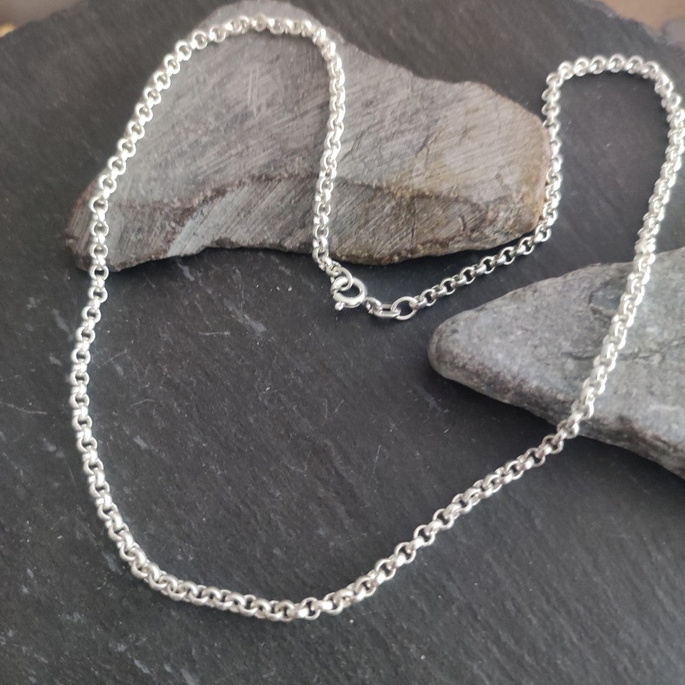 Halskette - 3,0 mm Erbskette aus 925er Silber