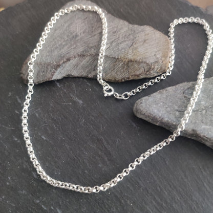 Halskette - 3,0 mm Erbskette aus 925er Silber