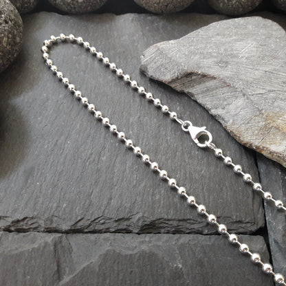 Halskette - 3,0 mm Kugelkette aus 925er Silber