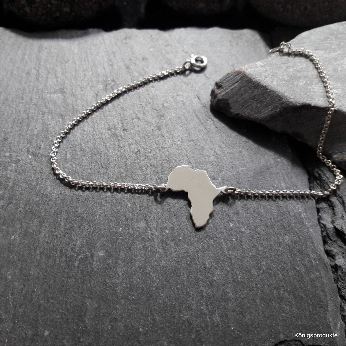 AFRIKA Landkarten-Armband aus 925er Silber