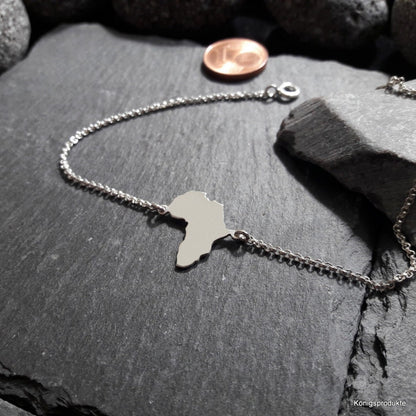AFRIKA Landkarten-Armband aus 925er Silber