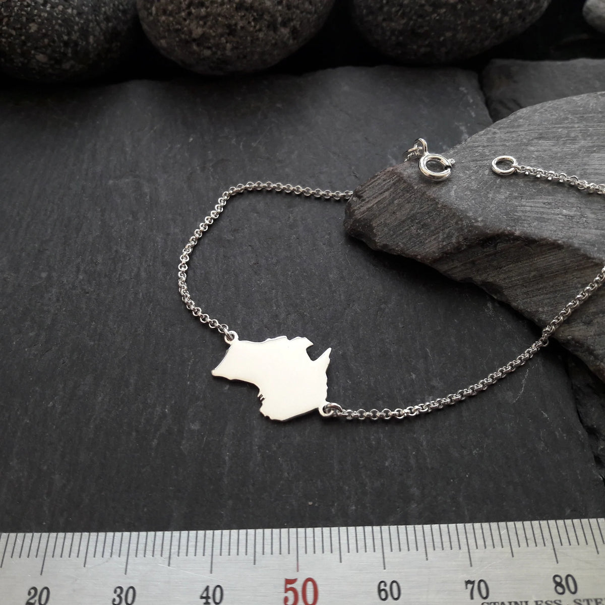 AUSTRALIEN Landkarten-Armband aus 925er Silber