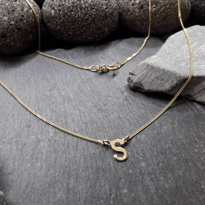 Kette mit einem Großbuchstaben aus 333er Gelbgold (NK80/8GG)