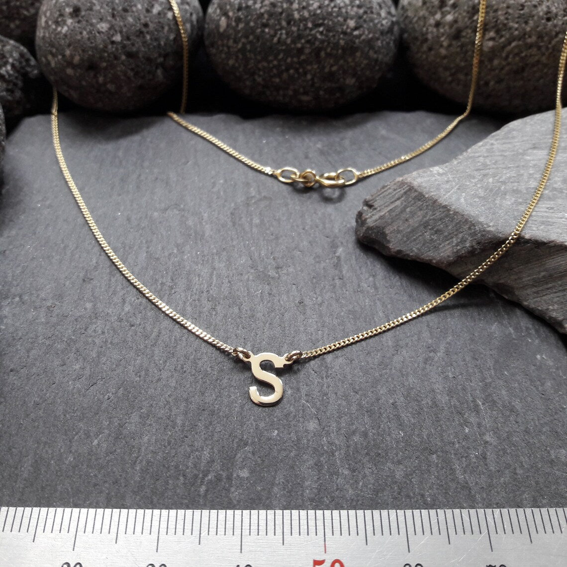 Kette mit einem Großbuchstaben aus 333er Gelbgold (NK80/8GG)