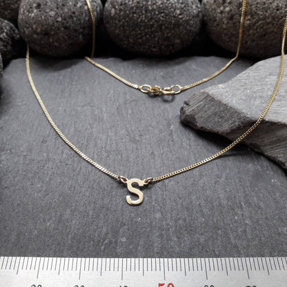 Kette mit einem Großbuchstaben aus 333er Gelbgold (NK80/8GG)
