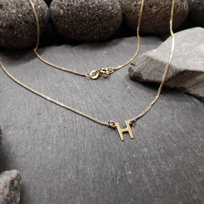 Kette mit einem Großbuchstaben aus 333er Gelbgold (NK80/8GG)