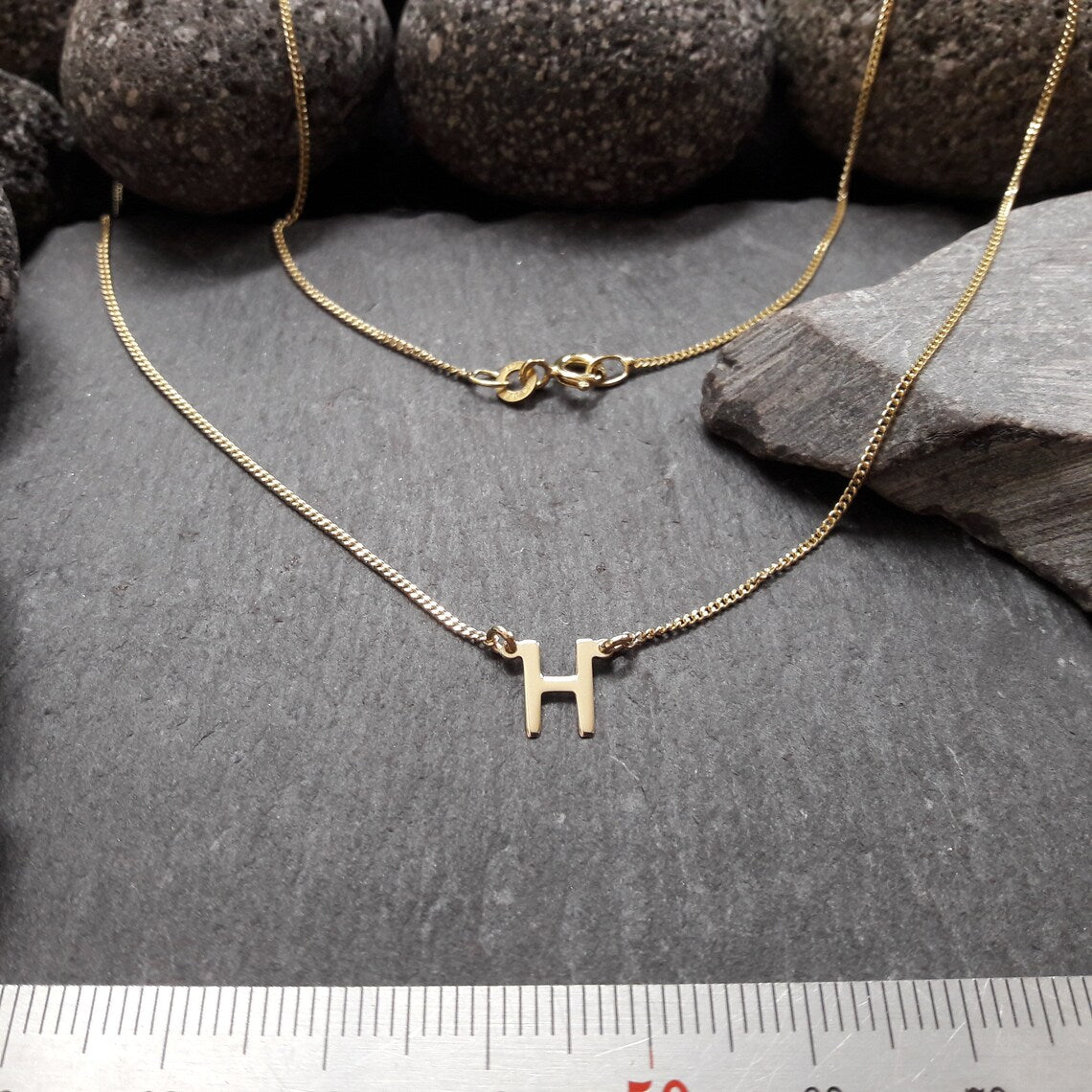 Kette mit einem Großbuchstaben aus 333er Gelbgold (NK80/8GG)