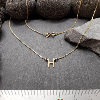 Kette mit einem Großbuchstaben aus 333er Gelbgold (NK80/8GG)