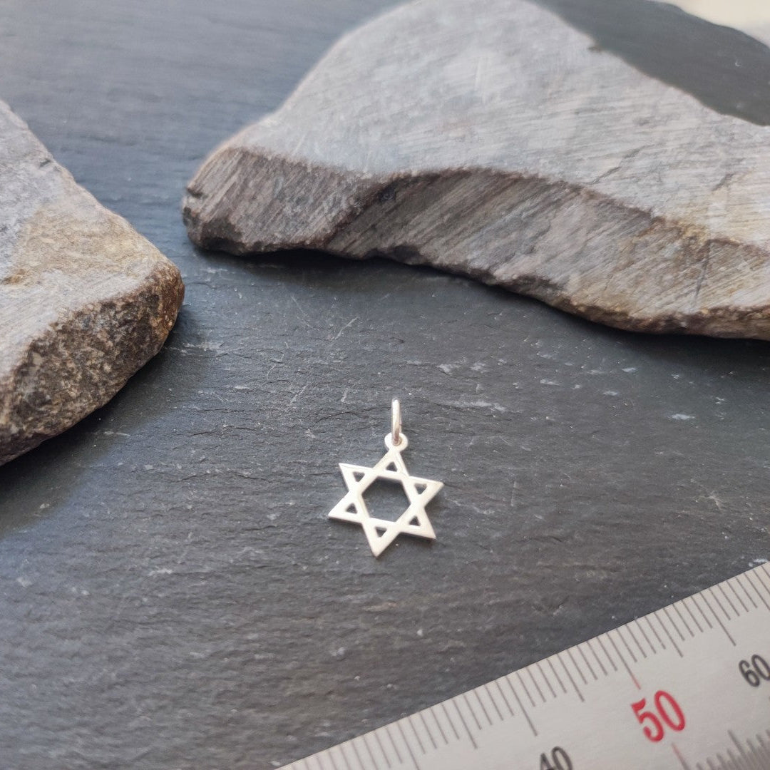 Davidstern-Anhaenger aus 925er Silber