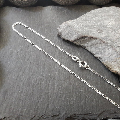 Halskette - 1,5 mm Figarokette aus 925er Silber