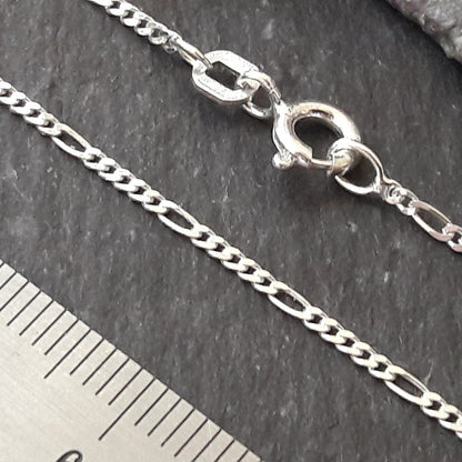 Halskette - 1,5 mm Figarokette aus 925er Silber