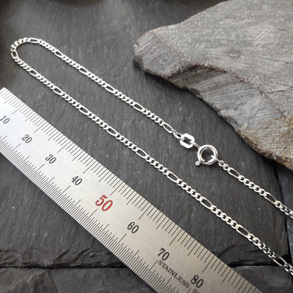 Halskette - 1,9 mm Figarokette aus 925er Silber