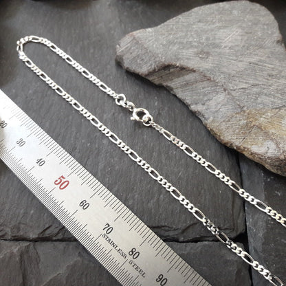 Halskette - 2,2 mm Figarokette aus 925er Silber