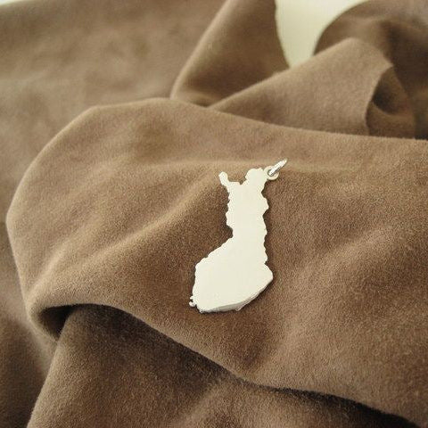 FINNLAND Landkarten-Anhänger aus 925er Silber