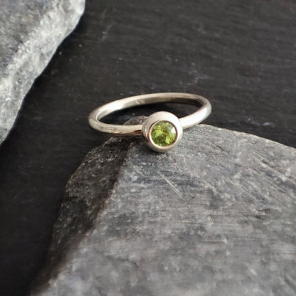 Silberring aus 925er Silber mit einem Edelstein Ihrer Wahl (SR2/E)