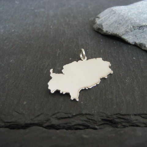 IBIZA Landkarten-Anhänger aus 925er Silber