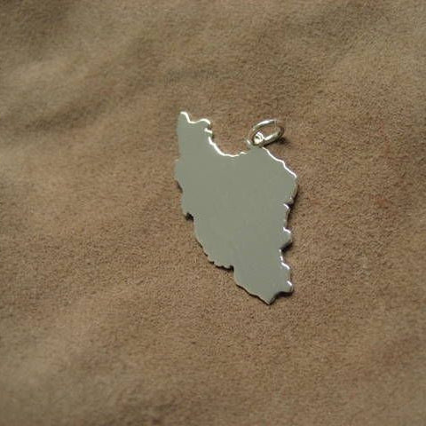 IRAN Landkarten-Anhänger aus 925er Silber