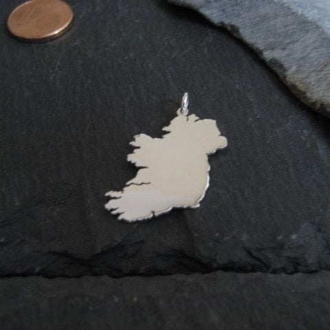 IRLAND Landkarten-Anhänger aus 925er Silber