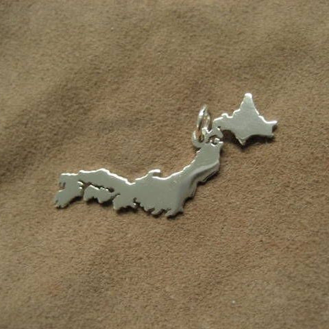 JAPAN Landkarten-Anhänger aus 925er Silber