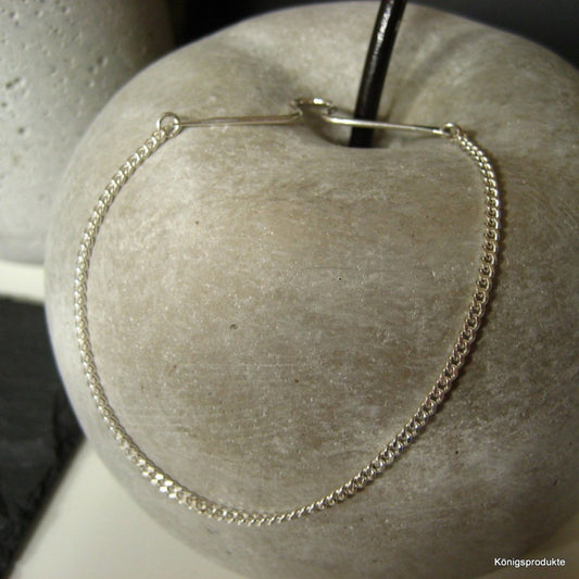 Krawattenkette aus 925er Silber - Schmuck für Krawatte mit 2,1 mm Panzerkette (KK01)