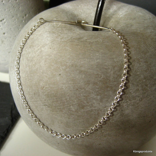 Krawattenkette aus 925er Silber - Schmuck für Krawatte mit 2,0 mm Erbskette (KK02)