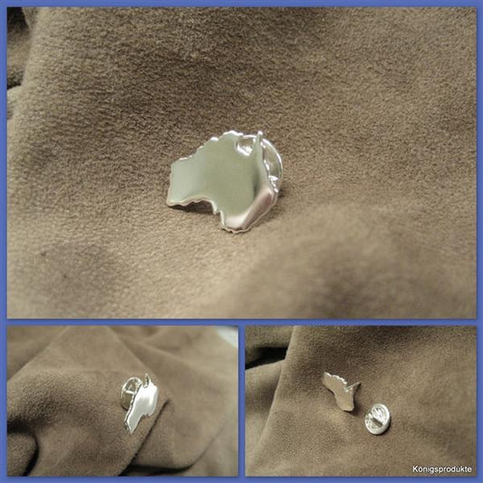 Landkarten-Pin Ihrer Wahl aus 925er Silber (LK15)