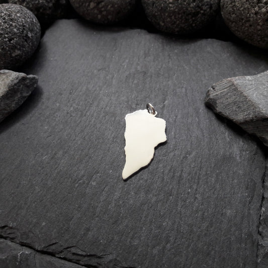 LA PALMA Landkarten-Anhänger aus 925er Silber
