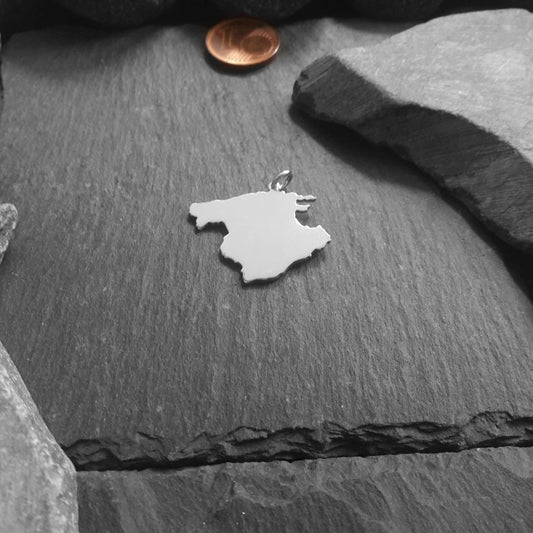 Landkarten-Anhänger Ihrer Wahl aus 925er Silber (LK01)