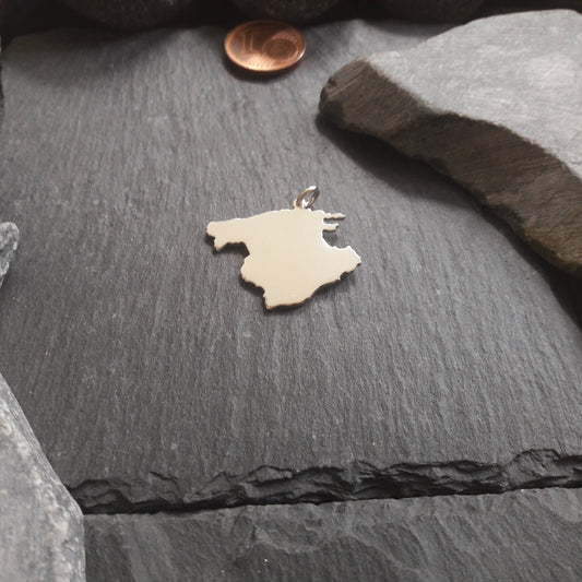 MALLORCA Landkarten-Anhänger aus 925er Silber