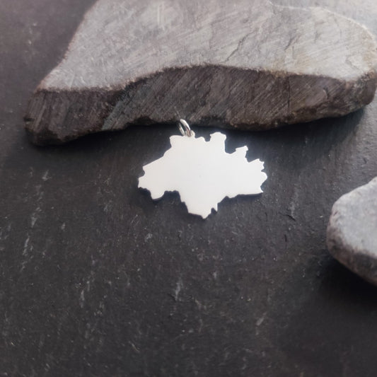 MÜNCHEN Landkarten-Anhänger aus 925er Silber