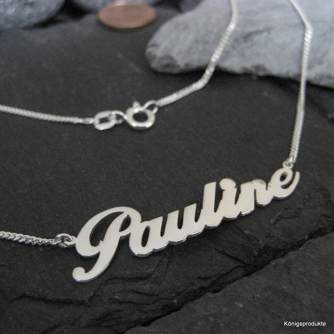 Personalisierte Namenskette mit Wunschname aus 925er Silber (NK01)