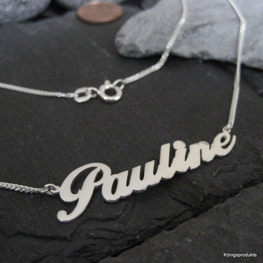 Personalisierte Namenskette mit Wunschname aus 925er Silber (NK01)