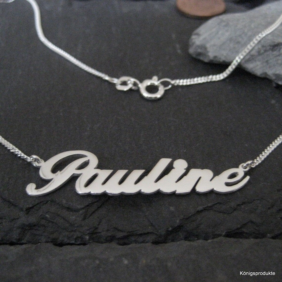 Personalisierte Namenskette mit Wunschname aus 925er Silber (NK01)