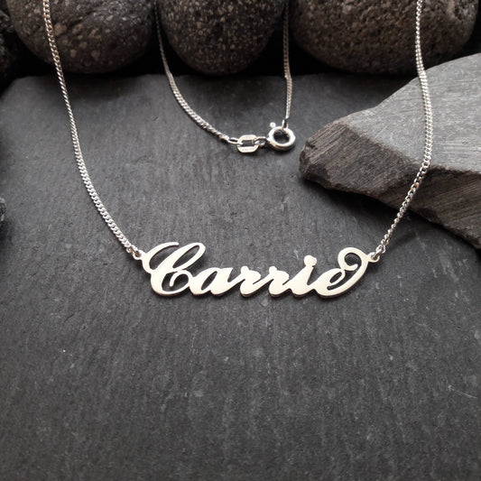Personalisierte Namenskette mit Wunschname aus 925er Silber (NK03)
