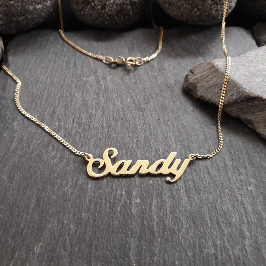 Personalisierte Namenskette mit Wunschname aus 333er Gelbgold (NK01/8GG)
