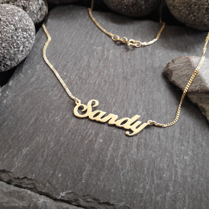 Personalisierte Namenskette mit Wunschname aus 333er Gelbgold (NK01/8GG)