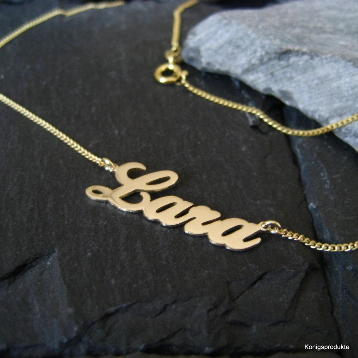 Personalisierte Namenskette mit Wunschname aus 333er Gelbgold (NK01/8GG)