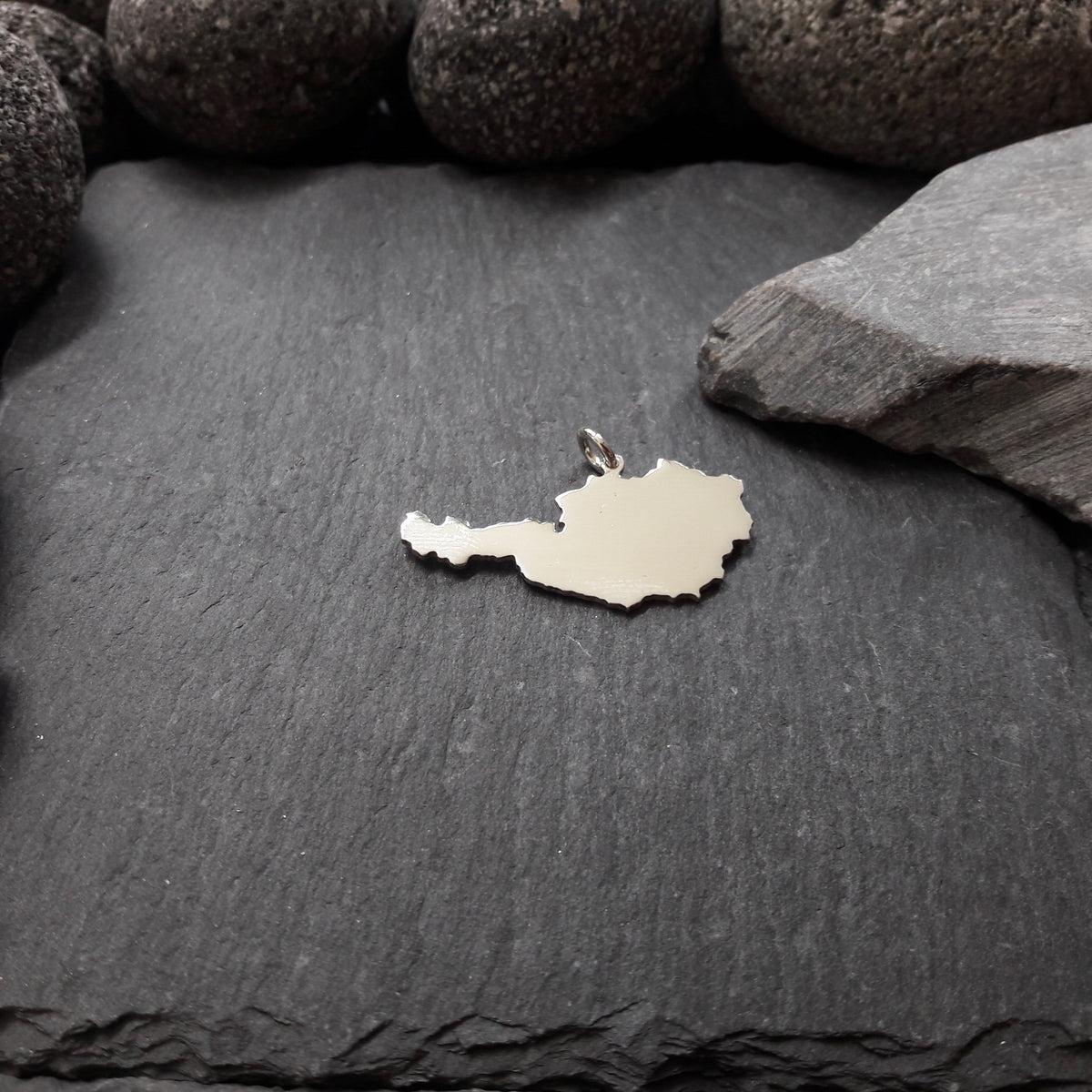 ÖSTERREICH Landkarten-Anhänger aus 925er Silber