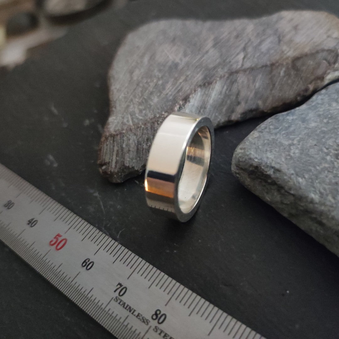 Massiver Silberring aus 925er Silber, 6 mm Breit - 2,0 mm Stark (SR6/2,0)