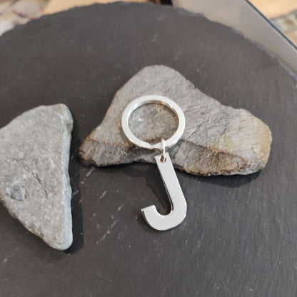 Schlüsselanhänger mit einem Großbuchstaben aus 925er Silber (SA01)