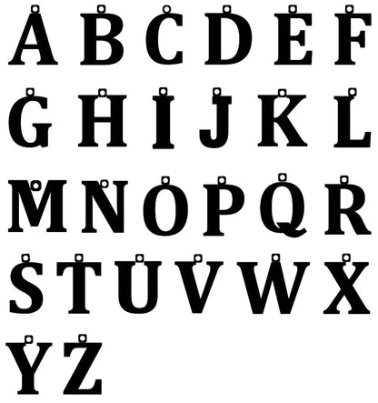 Schlüsselanhänger mit einem Großbuchstaben aus 925er Silber (SA01)