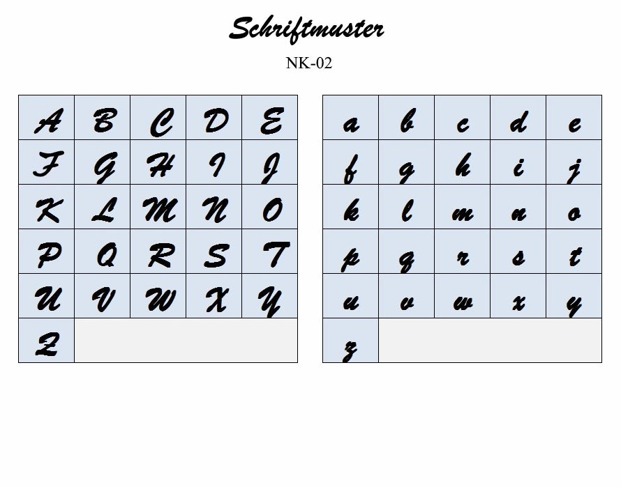 Schriftmuster NK-02