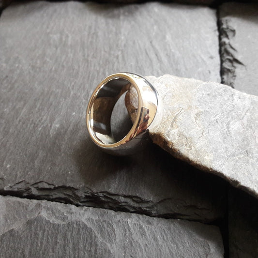 Massiv bombierter Silberring aus 925er Silber, 10 mm Breit - 3,0 mm Stark (SR10B/3,0)