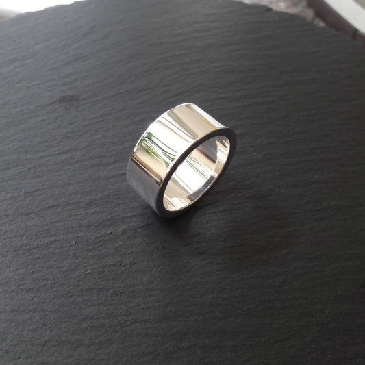 Massiver Silberring aus 925er Silber, 10 mm Breit - 2,0 mm Stark (SR10/2,0)