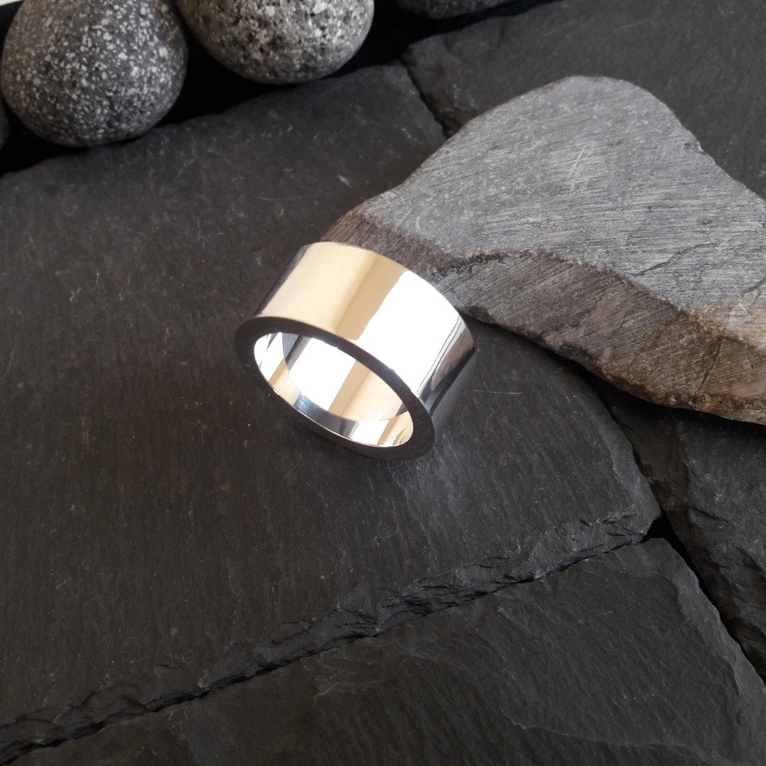 Massiver Silberring aus 925er Silber, 10 mm Breit - 3,0 mm Stark (SR10/3,0)