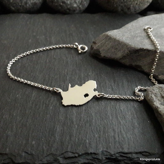 SÜD AFRIKA Landkarten-Armband aus 925er Silber
