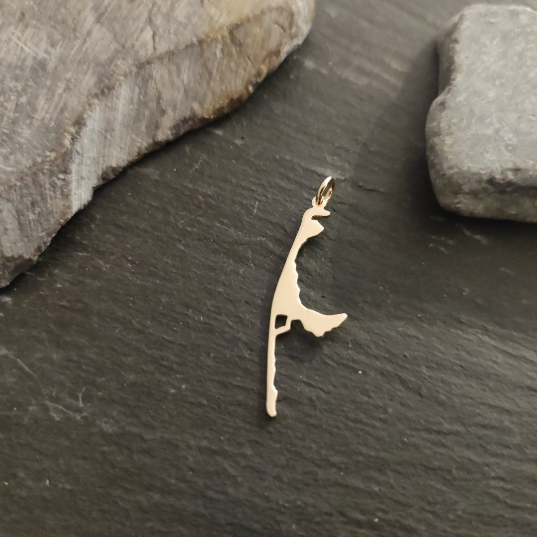 SYLT Landkarten-Anhänger aus 333er Gelbgold