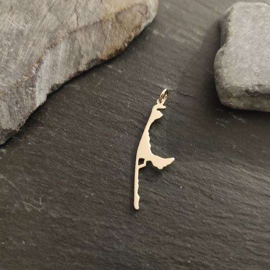 SYLT Landkarten-Anhänger aus 333er Gelbgold